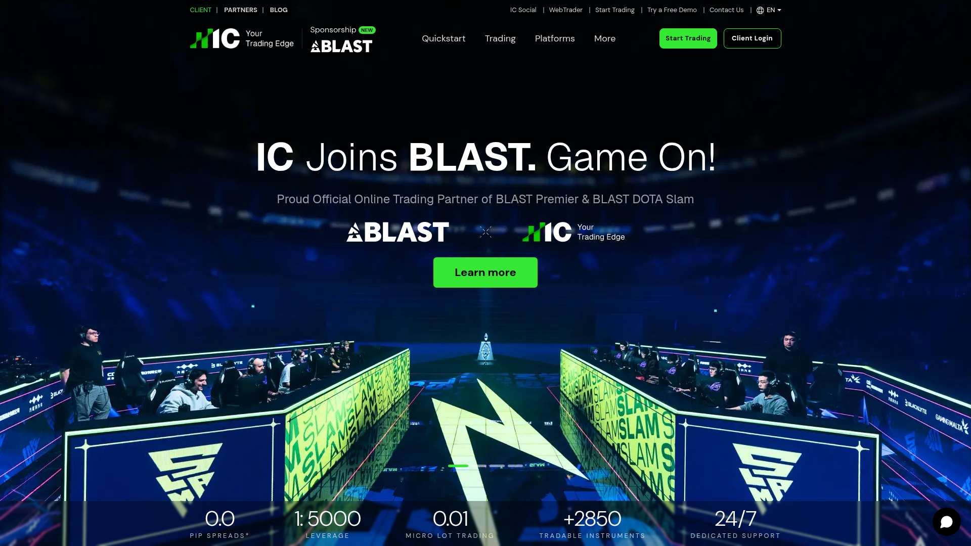 IC Markets homepage