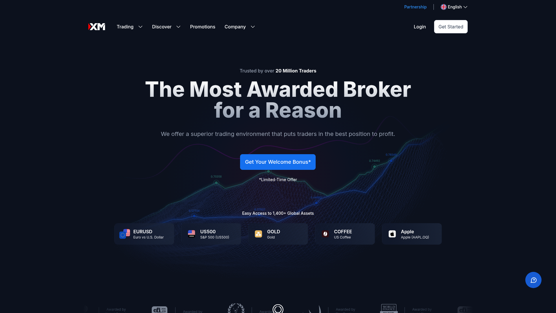 XM homepage